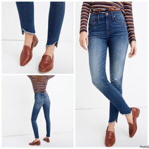Madewell 10" High-Rise Skinny Jeans Cutout Tulip Hem Edition 27